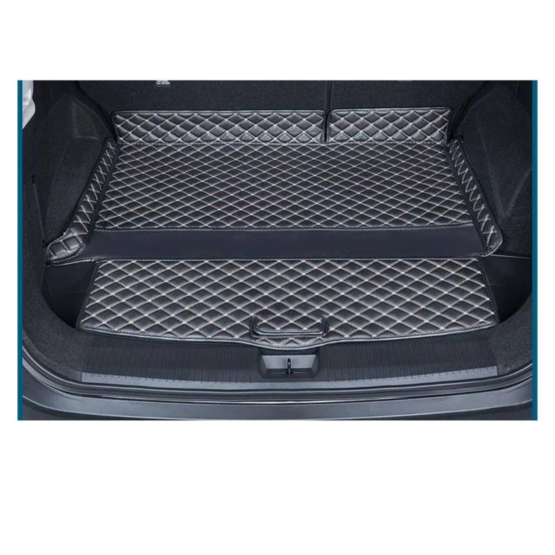 Auto Kofferraummatte Für Nissan X Für Trail Für Epower Für Rogue T33 2021-2024 wasserdichte Boot Mat Liner Cargo-Trunk Fach Teppich Gepäck Pad Auto Stamm Matte Kofferraummatte(Main Pad Black Beige) von TWMEU