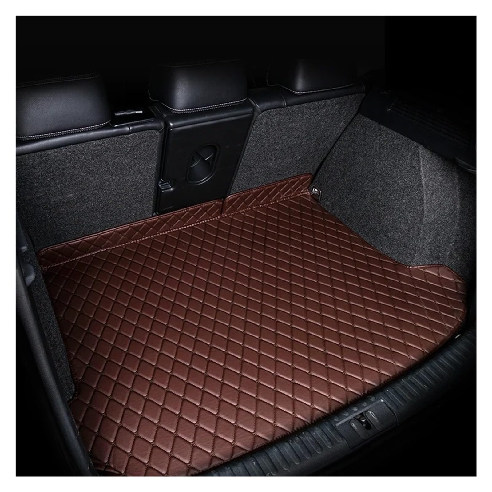 Auto Kofferraummatte Für SEAT Für Alhambra MK2 7N 2011-2020 Cargo-Liner Teppich Innen Teile Zubehör Abdeckung Kofferraum Matte Kofferraummatte(Brown) von TWMEU