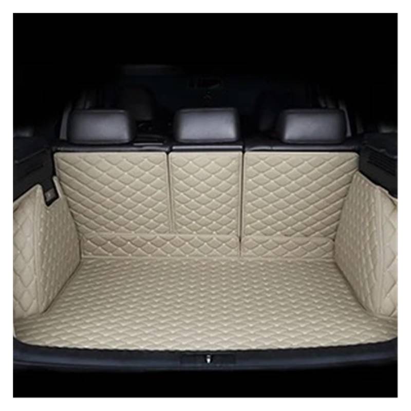 Auto Kofferraummatte Für Toyota Für Rav4 XA50 50 2019 2020 Auto Fracht Hinten Boot Liner Stamm Matten Teppiche Auto Zubehör Wasserdicht Schützen Teppiche Kofferraummatte(Beige) von TWMEU