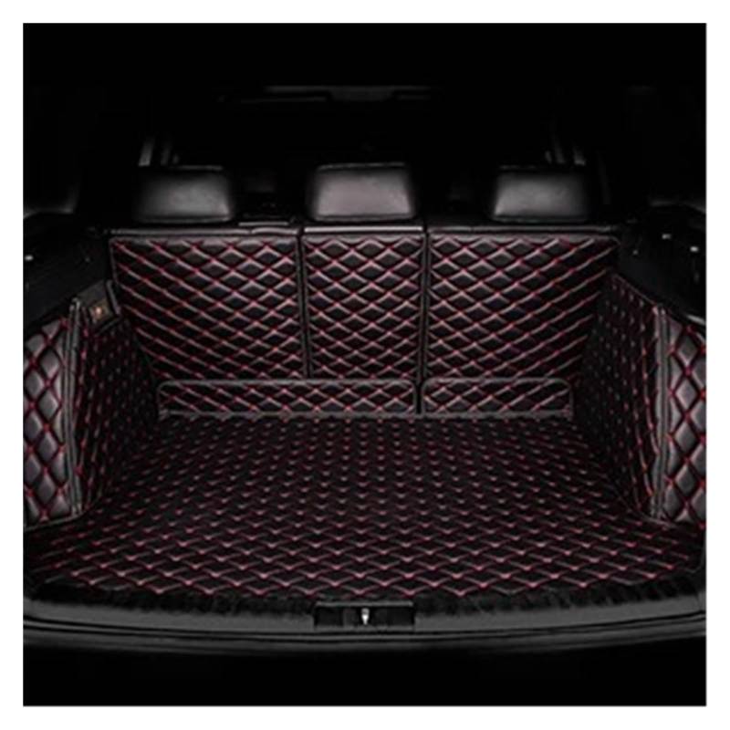 Auto Kofferraummatte Für Toyota Für Rav4 XA50 50 2019 2020 Auto Fracht Hinten Boot Liner Stamm Matten Teppiche Auto Zubehör Wasserdicht Schützen Teppiche Kofferraummatte(Black red) von TWMEU