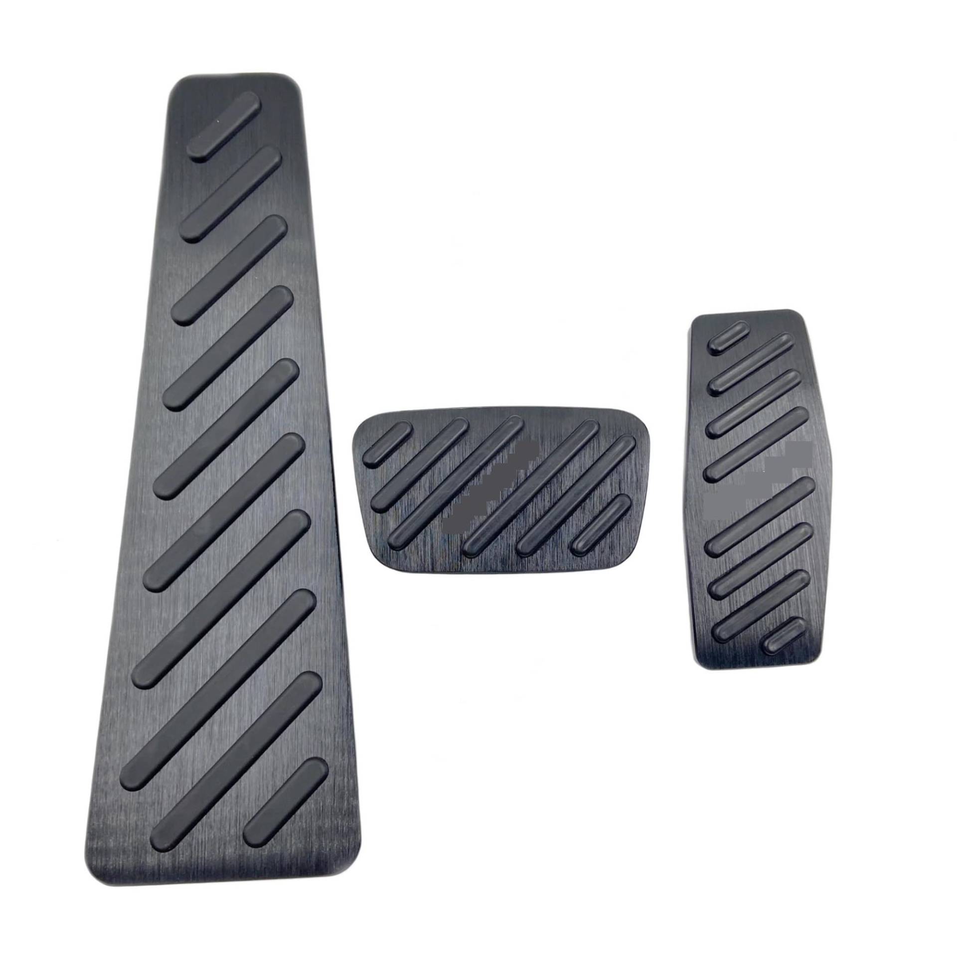 Auto Pedale Schutz Für Cadillac Für Lyriq 2022 2023 Auto Fußpedale Zubehör Gas Beschleuniger Bremse Edelstahl rutschfeste Kein Bohren Pedal Pads Bremse Fußbett Abdeckplatte(3 pcs Black) von TWMEU