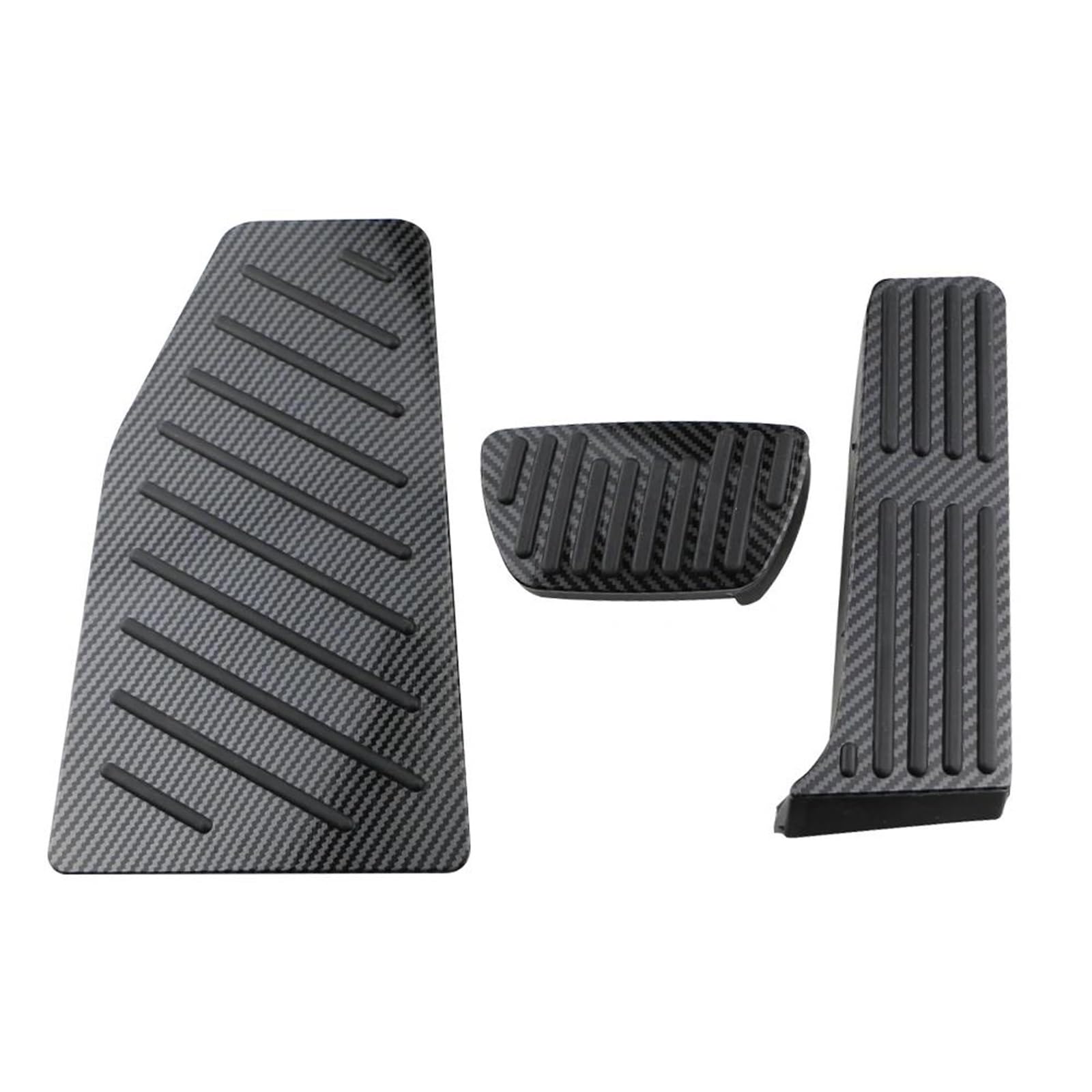 Auto Pedale Schutz Für Toyota Für RAV4 Für RAV 4 XA50 2019-2023 Carbon Faser Auto Pedale Accelerator Brems Fuß Rest Pedal Abdeckung Zubehör Bremse Fußbett Abdeckplatte(3Pcs at with Rest) von TWMEU