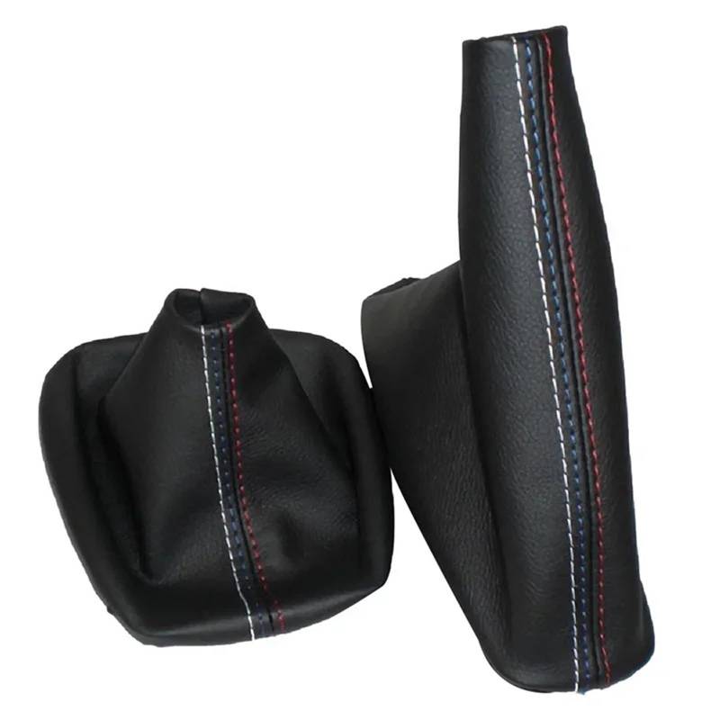 Auto Schalthebel Für 3 Serie E36 E46 Für M3 Auto Styling Auto Shift Getriebe Stick Manuelle Handbremse Gamasche Shift Boot Schwarz Leder Boot Schaltknauf von TWMEU