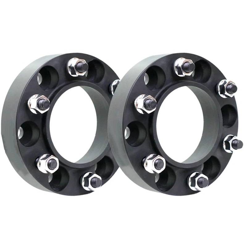 Für Mitsubishi Für L200 Für Montero Spurverbreiterungen Verbreiterungssatz 6x139,7 Hubcentric 67,1 M12 * 1,5 Autoadapter 25/30/35 Mm Wheel Spacers Raddistanzscheiben(2PCS Black 38mm) von TWMEU