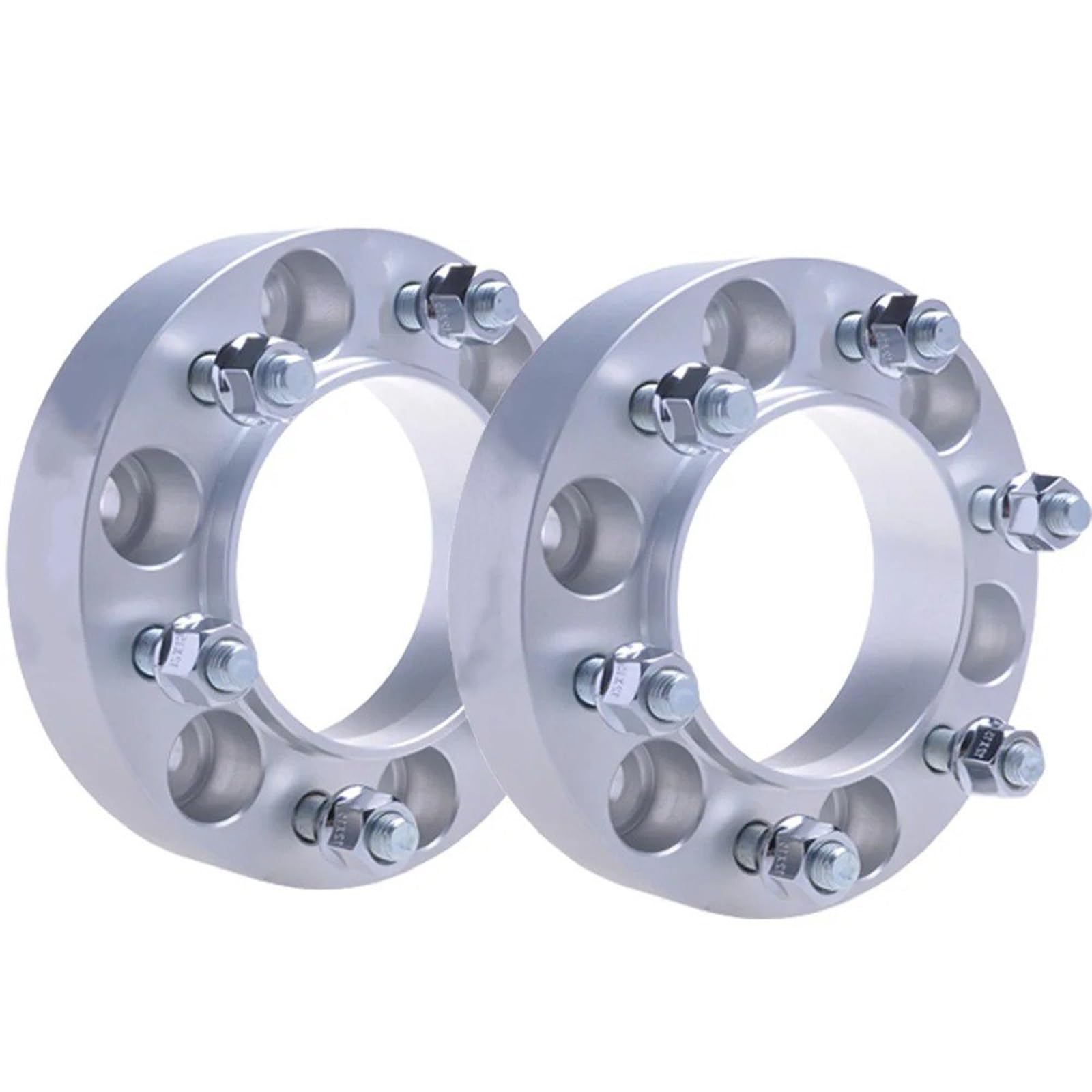 Für Mitsubishi Für L200 Für Montero Spurverbreiterungen Verbreiterungssatz 6x139,7 Hubcentric 67,1 M12 * 1,5 Autoadapter 25/30/35 Mm Wheel Spacers Raddistanzscheiben(2PCS Silver 38mm) von TWMEU