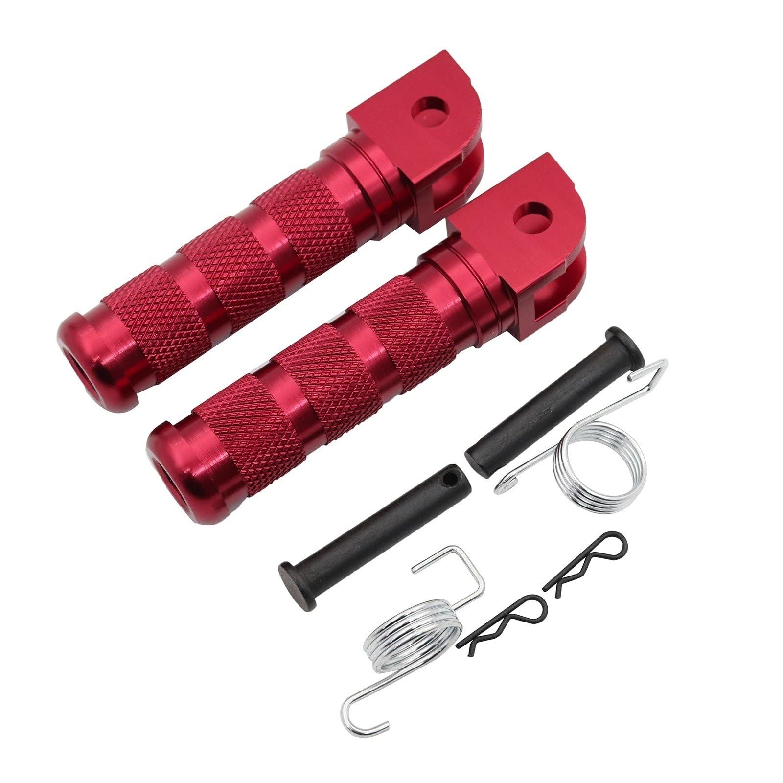 Motorrad Fußrasten Für CB650F Für DAX Für AFFE Motorrad CNC Aluminium Hinten Pedal ATV Dirt Bike Allgemeine Zwecke Teile Motorrad Fußstütze(Red) von TWMEU