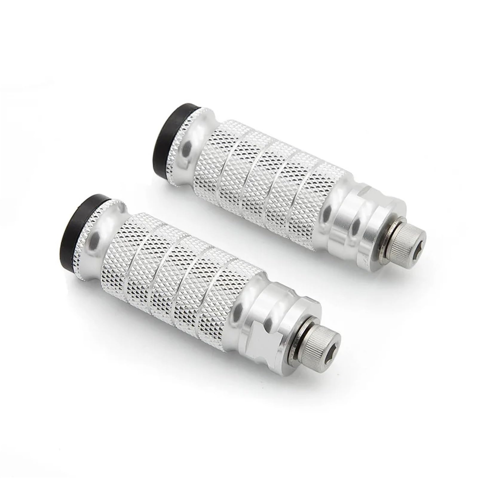 Motorrad Fußrasten Für Ducati Für Monster Für 696 2008-2014 Motorrad Fußrasten Pedal Fußrasten Fußrasten Universal 8mm Fußraste Hinten Set Fußrasten Motorrad Fußstütze(Silver) von TWMEU