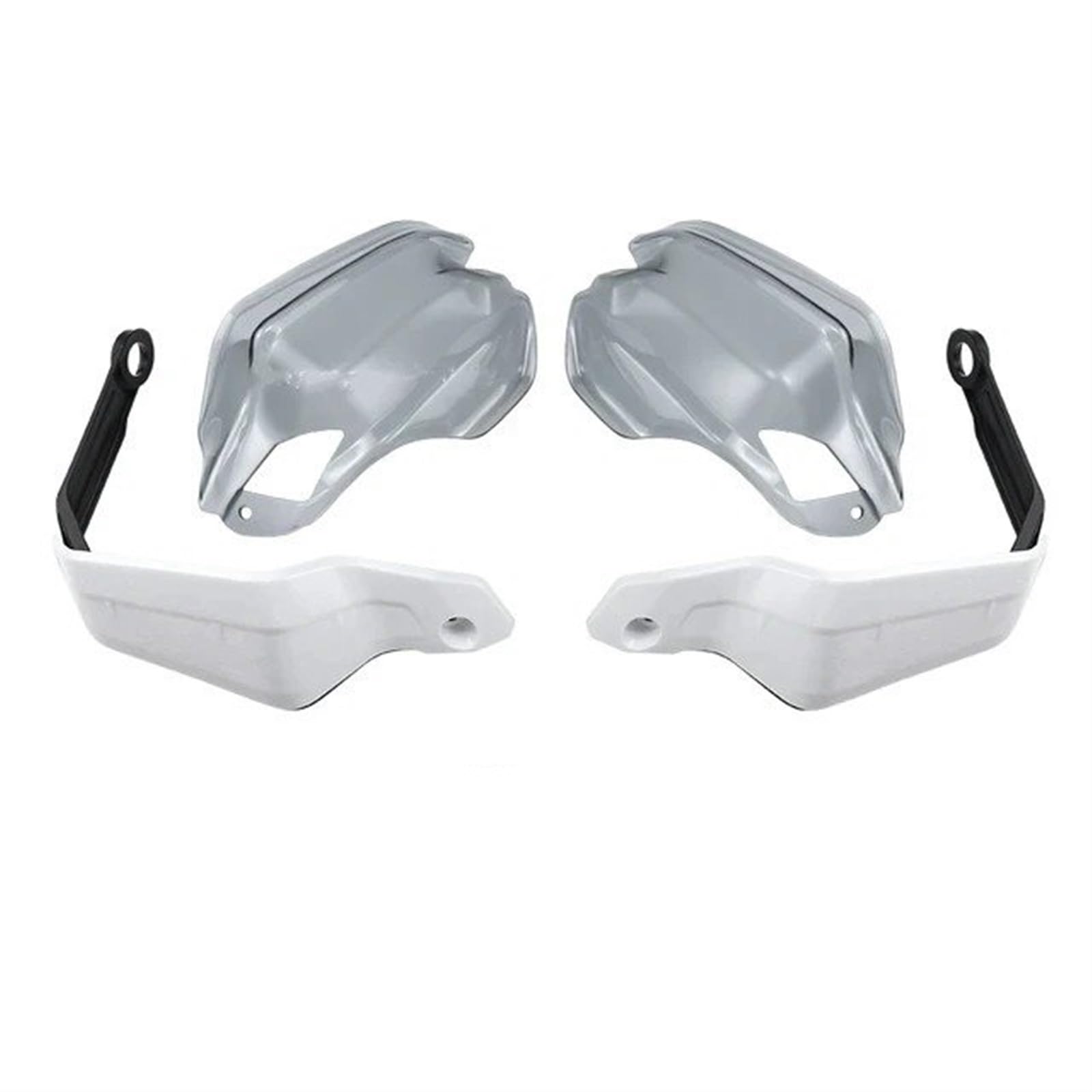 Motorrad Lenkerschutz Für Transalp XL 750 XL750 2023-2024 Motorrad Handprotektor Extensions Zubehör Handschutz Deflektoren Windschutzscheibe Stück Handschutz Lenker(Set A - White Grey) von TWMEU