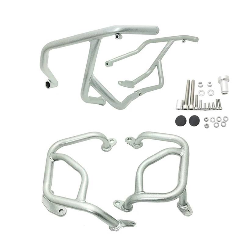 Motorrad Stoßfänger Für F900XR Für F900R Für F 900R Für F 900XR Für F900 R/XR 2020-2023 Oberer Und Unterer Motorschutz Crash Tank Bar Stoßfängerverkleidung Rahmenschutz Sturzbügels(Silver Full Set) von TWMEU