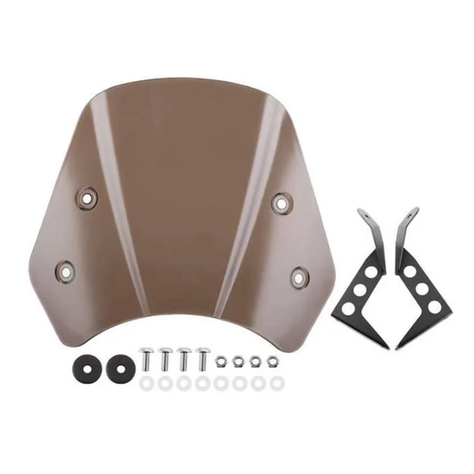 Motorrad Windschild Für Benelli Für Leoncino 250 Motorrad Windschutzscheibe Windschutz Windabweiser Mit Halterungen Motorrad Windabweiser Spoiler(Dark Brown) von TWMEU