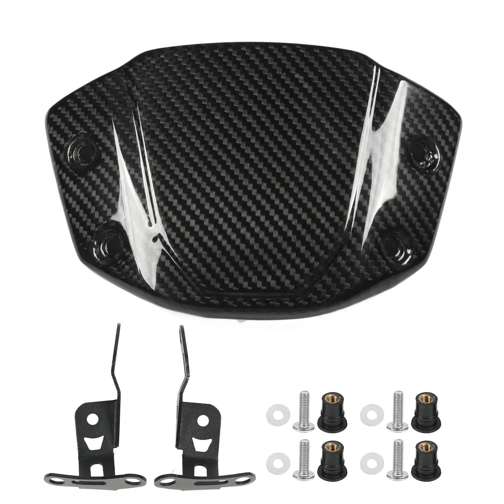 Motorrad Windschild Für CB1000R 2019-2023 Motorrad Frontscheibe Windschutz Glänzend Carbon Faser Luftstrom Wind Deflektor Schild Schutz Motorrad Windabweiser Spoiler von TWMEU