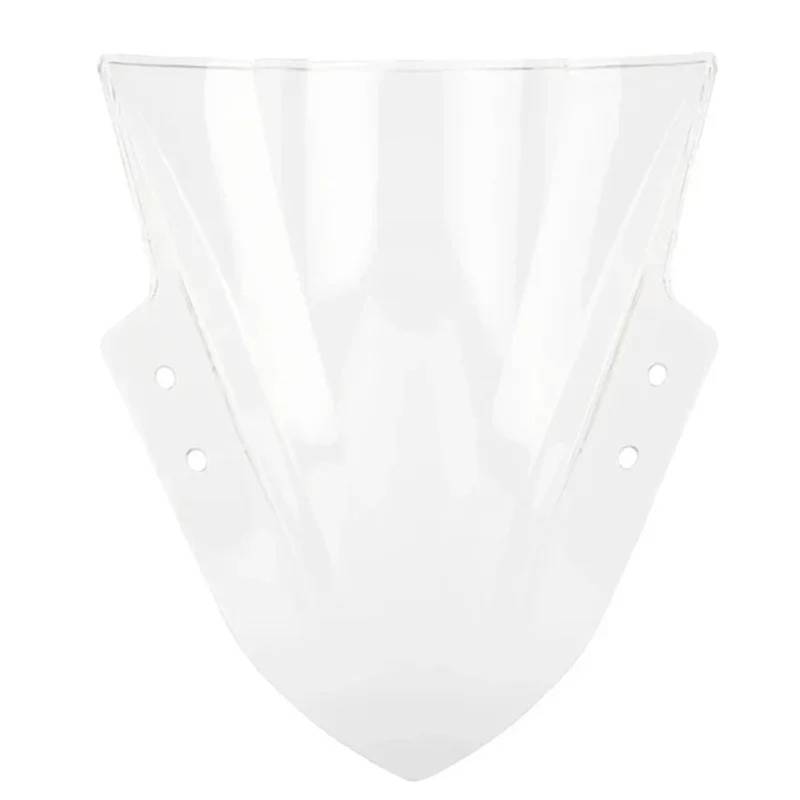 Motorrad Windschild Für Kawasaki Für Ninja Für EX300R Für ZX300 Motorrad Windschutz Windschutz Double Bubble Motorrad Windabweiser Spoiler(Transparent) von TWMEU