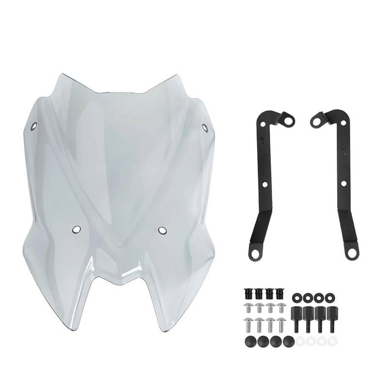 Motorrad Windschild Für Kawasaki Für Z650 2017-2023 Motorrad Sport Windschutz Windschutz Viser Visier Windabweiser Motorrad Windabweiser Spoiler(B.Light Smoke) von TWMEU