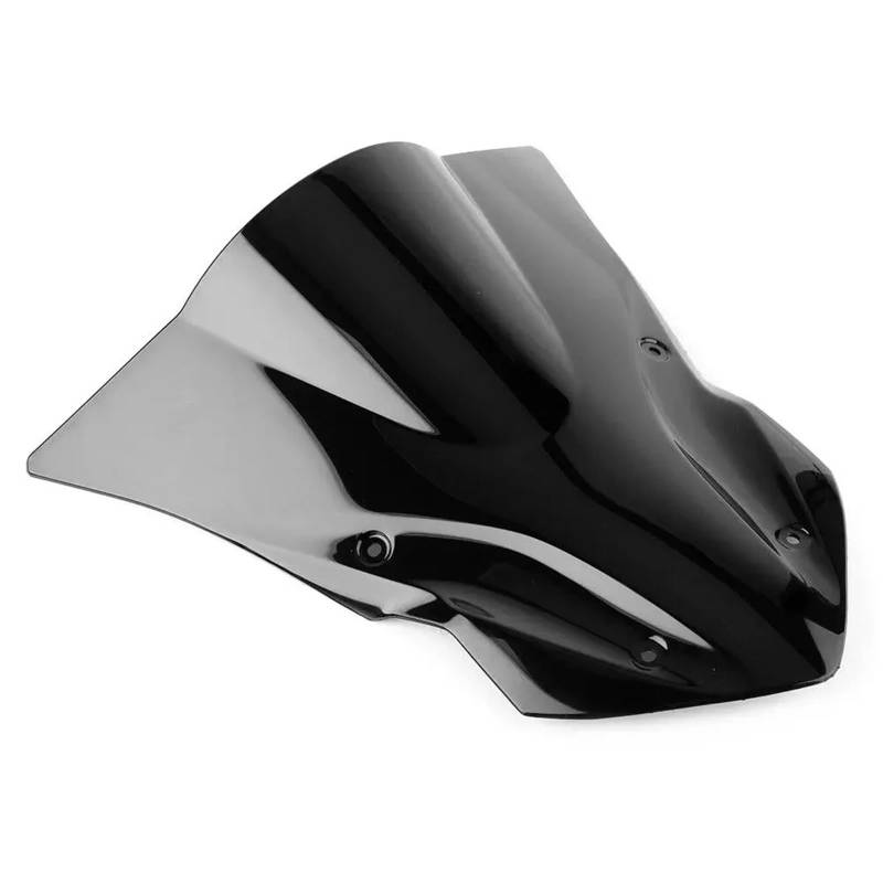 Motorrad Windschild Für Kawasaki Für Z900 2017-2019 Motorrad Frontscheibe Windschutzscheibe Motorrad Windabweiser Spoiler(Black) von TWMEU