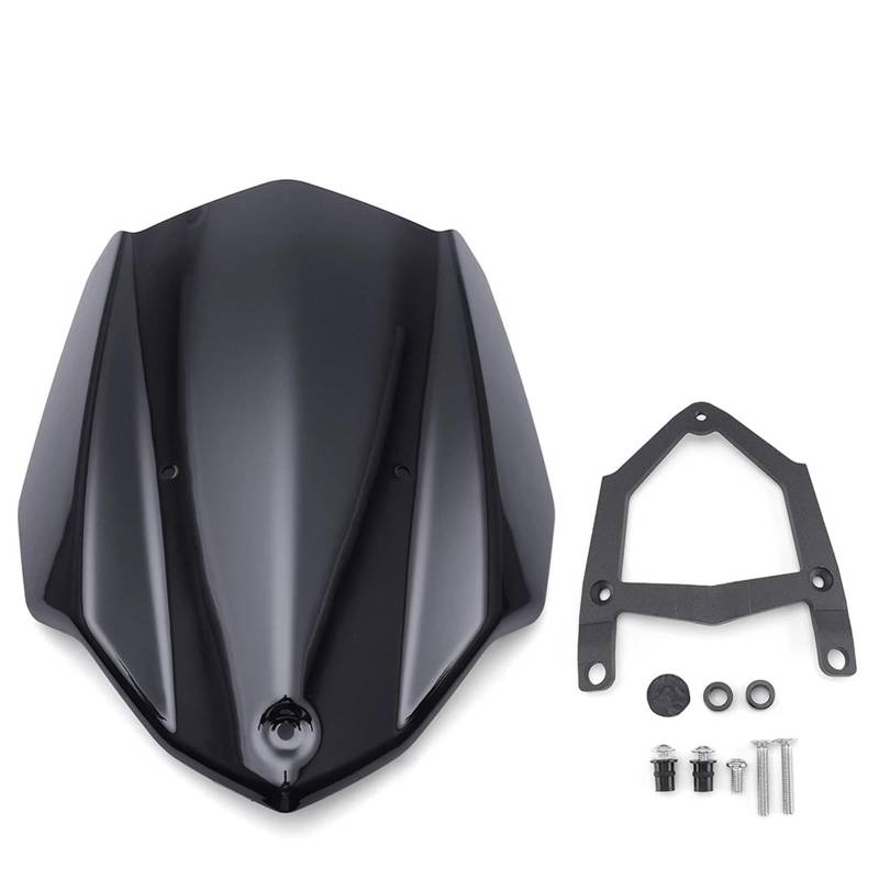 Motorrad Windschild Für MT-03 Für FZ-03 2016-2019 Windschutzscheibe Motorrad Windschutz Deflektoren Windschutzscheibe Motorrad Windabweiser Spoiler(B) von TWMEU