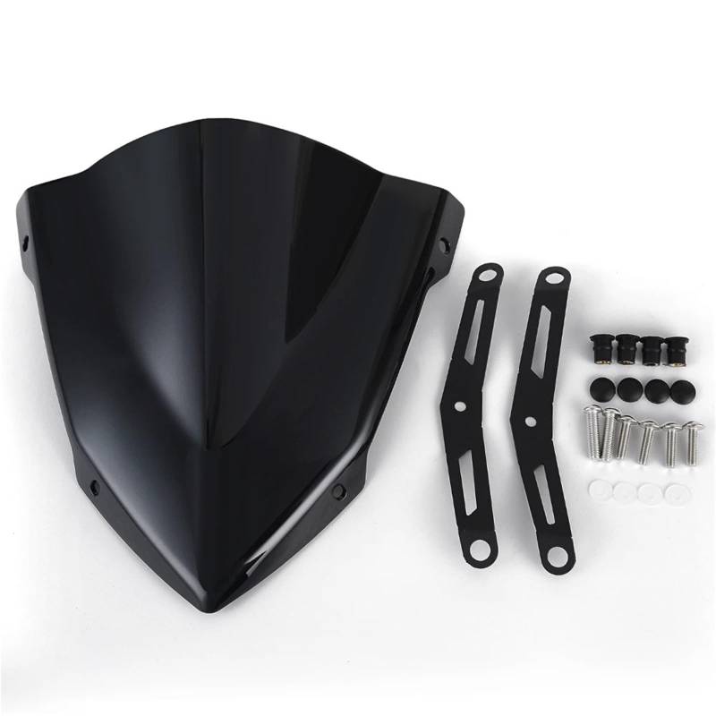 Motorrad Windschild Für MT-03 Für MT25 2020-2023 Motorrad Frontscheibe Windschutz Windabweiser Halterung Motorrad Windabweiser Spoiler(A) von TWMEU