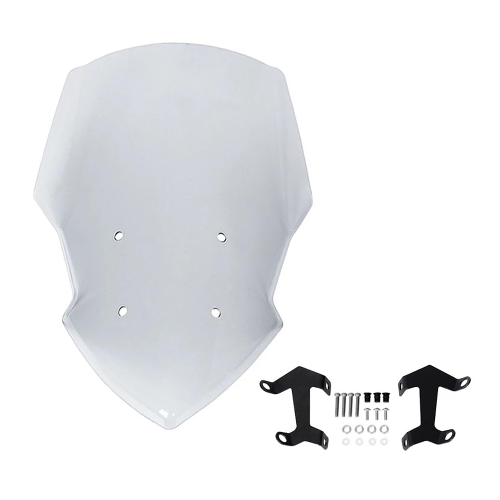 Motorrad Windschild Für MT-07 Für FZ-07 2018-2020 Motorrad Windschutzscheibe Deflektor Windschutzscheibe Zubehör Motorrad Windabweiser Spoiler(Light Smoke) von TWMEU