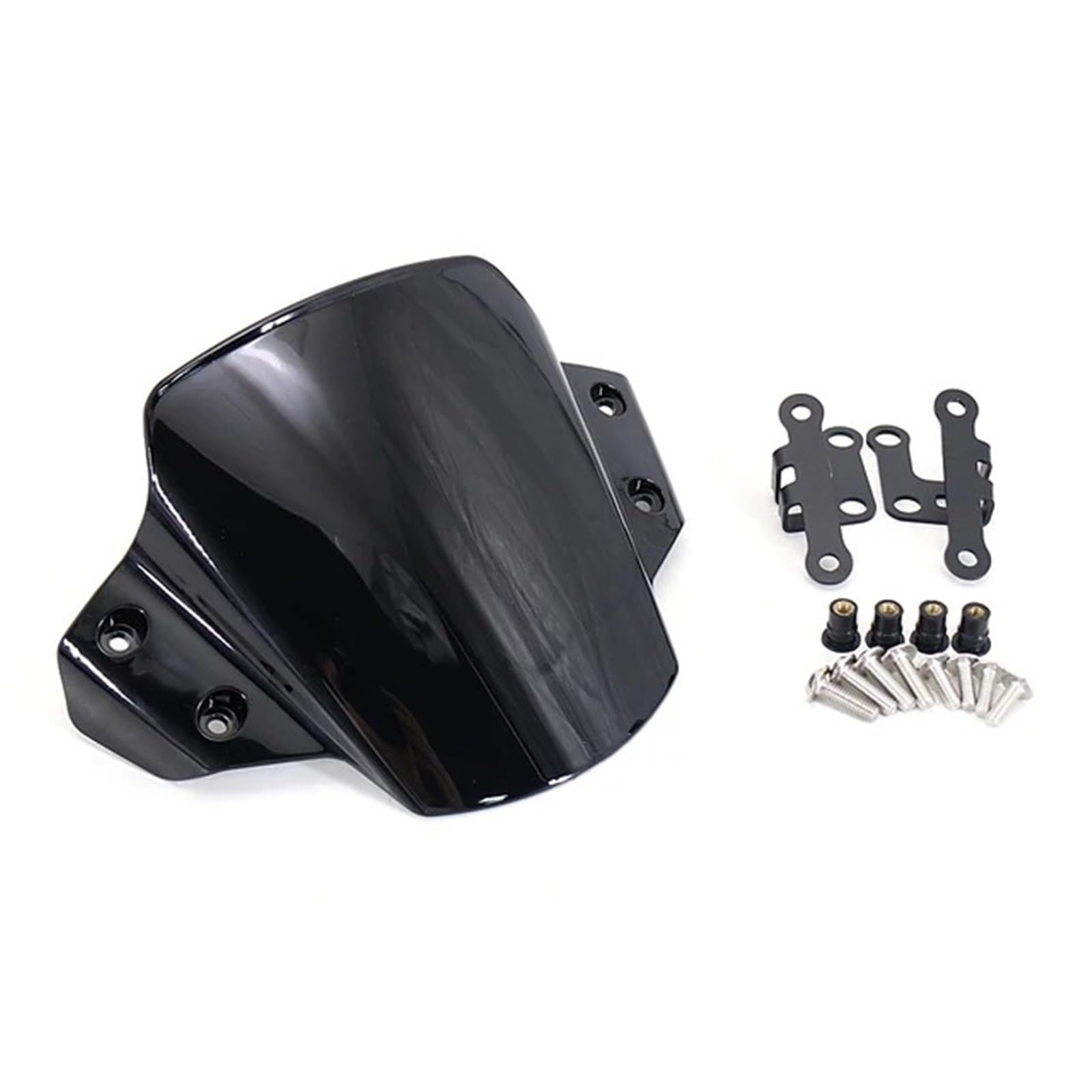 Motorrad Windschild Für MT-09 2021-2023 Motorradzubehör Windschutzscheibe Windschutz Motorrad Windabweiser Spoiler(Black) von TWMEU