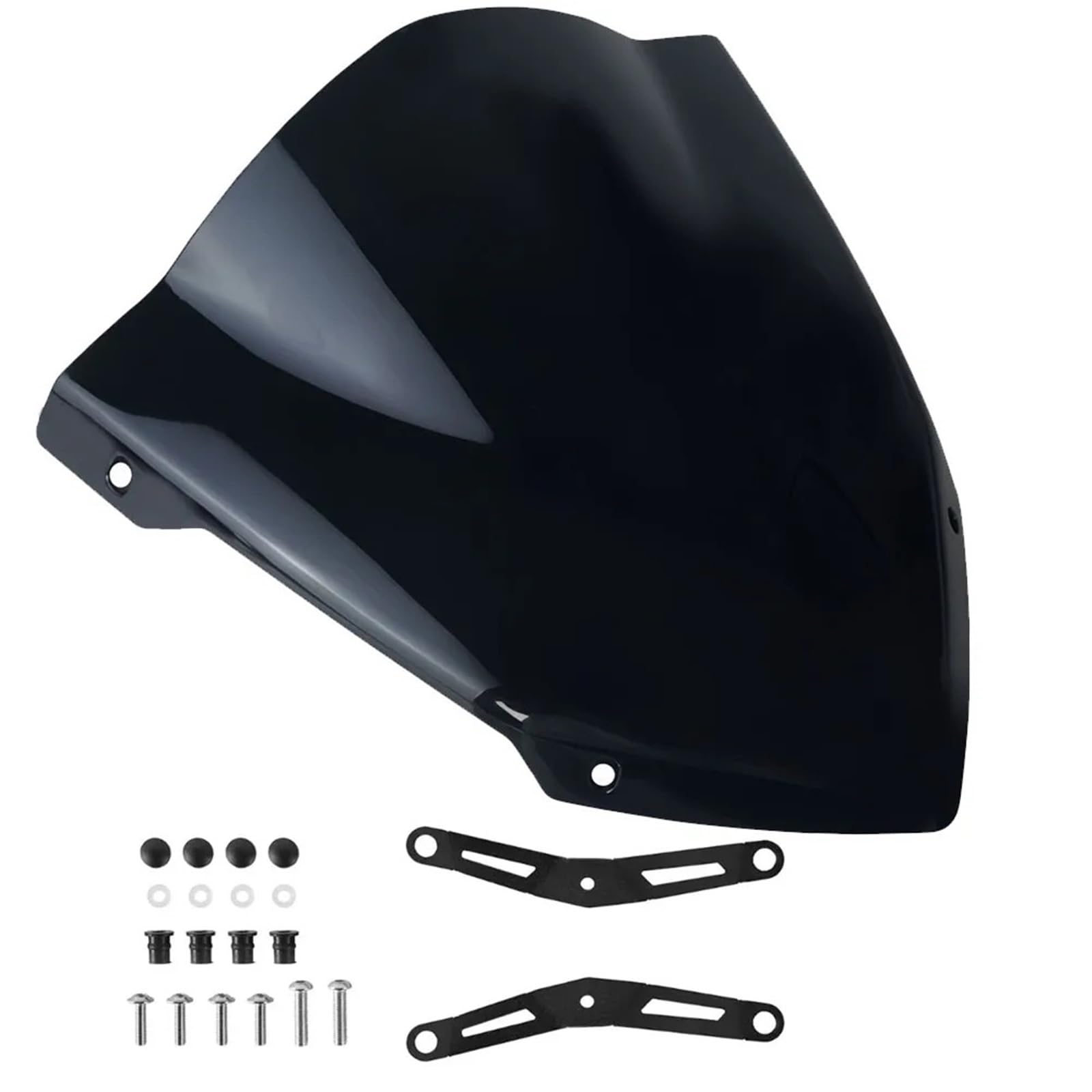 Motorrad Windschild Für MT-25 Für MT-03 2020-2023 Windschutzscheibe Windschutz Motorrad Zubehör Windabweiser Bildschirm Schild Motorrad Windabweiser Spoiler(Black) von TWMEU