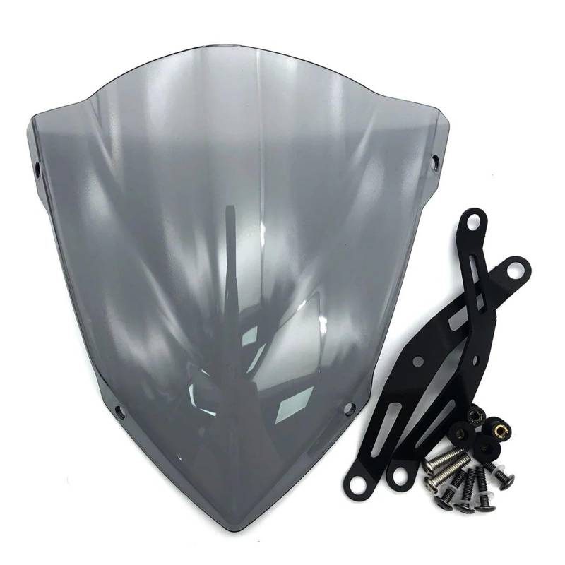 Motorrad Windschild Für MT-25 Für MT-03 2020-2024 Motorrad Sport Touring Frontscheibe Windschutz Visier Windabweiser Motorrad Windabweiser Spoiler(Smoke) von TWMEU