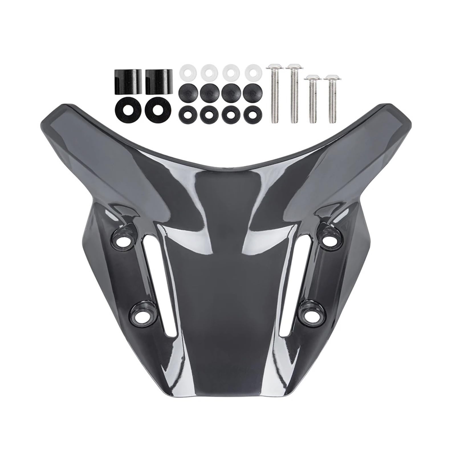 Motorrad Windschild Für MT09 2021-2023 Sport Touring Windschutzscheibe Windschutz Motorrad Windabweiser Schild Bildschirm Zubehör Motorrad Windabweiser Spoiler(Black) von TWMEU