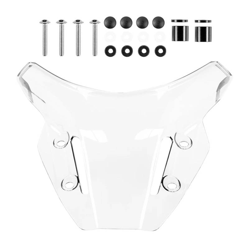 Motorrad Windschild Für MT09 2021-2023 Sport Touring Windschutzscheibe Windschutz Motorrad Windabweiser Schild Bildschirm Zubehör Motorrad Windabweiser Spoiler(Clear) von TWMEU