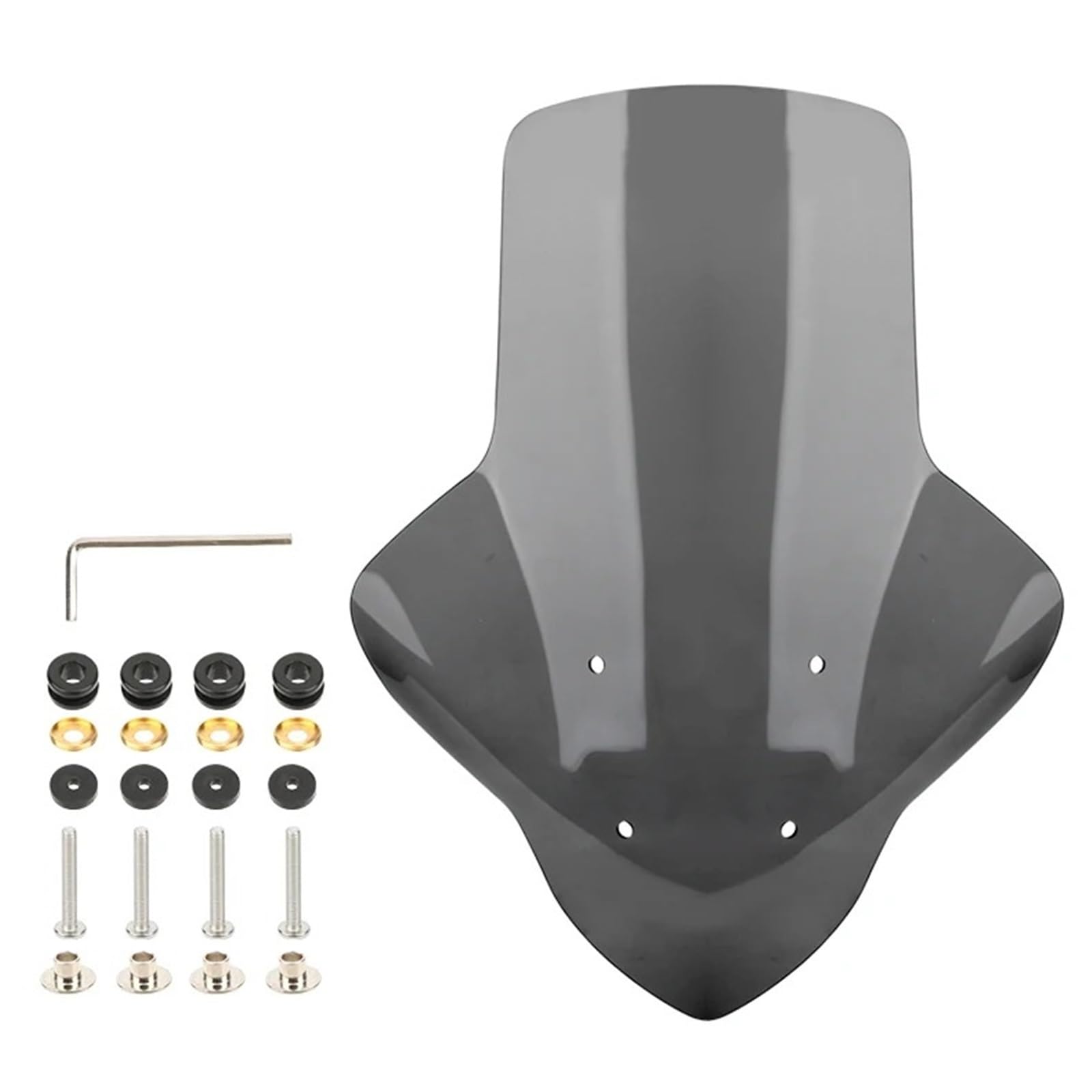 Motorrad Windschild Für NMAX155 2020-2024 ABS Kunststoff Motorräder Modifizierte Teile Regen Schutz Windschutzscheibe Angehoben Frontscheibe Motorrad Windabweiser Spoiler(Blackened) von TWMEU