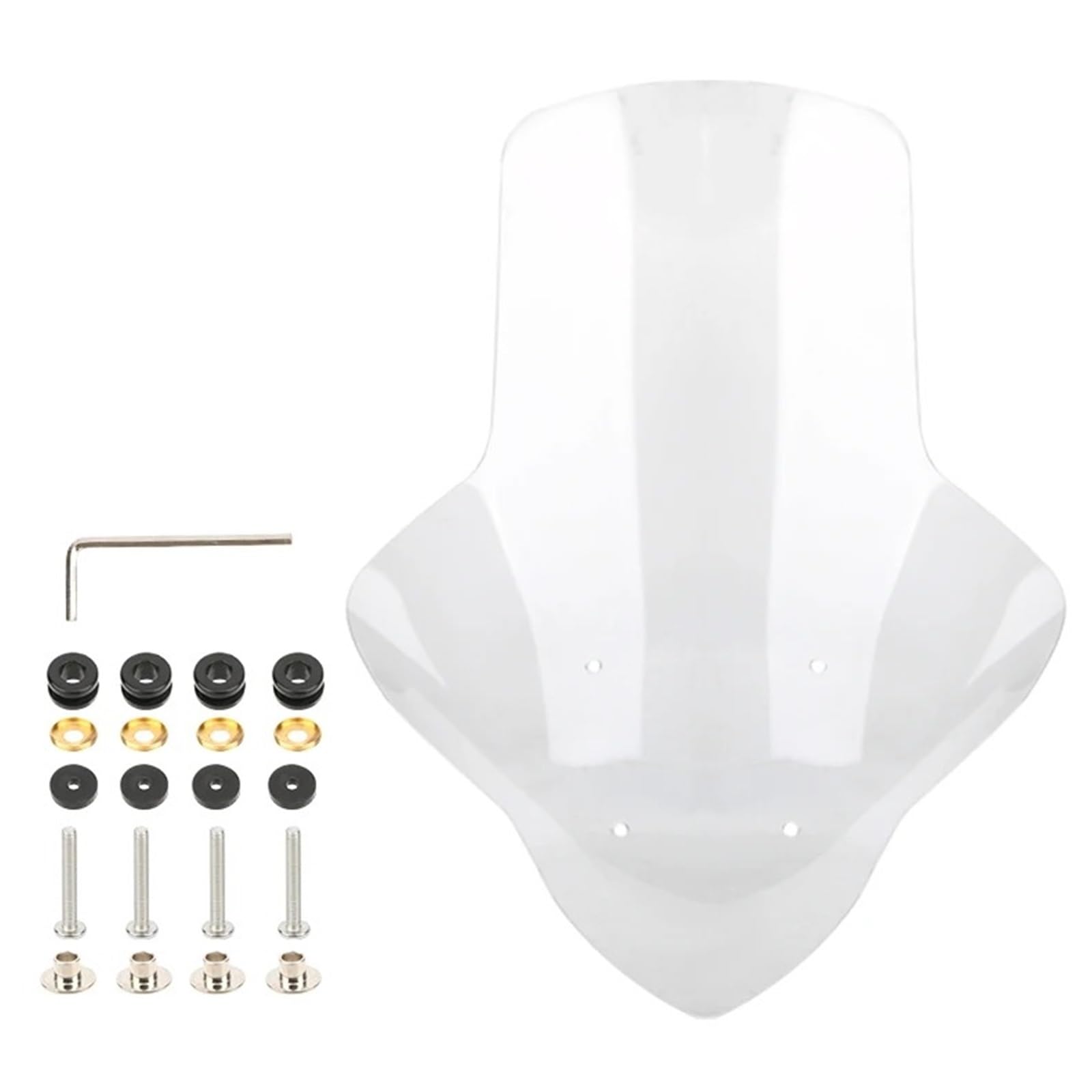 Motorrad Windschild Für NMAX155 2020-2024 ABS Kunststoff Motorräder Modifizierte Teile Regen Schutz Windschutzscheibe Angehoben Frontscheibe Motorrad Windabweiser Spoiler(Clear) von TWMEU