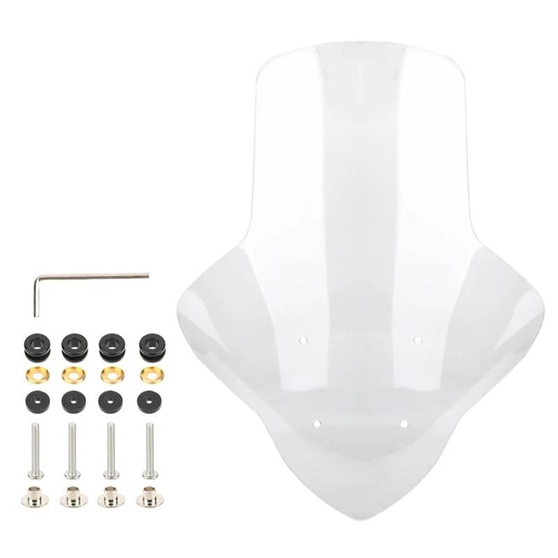 Motorrad Windschild Für NMAX155 2020-2024 ABS Kunststoff Motorräder Modifizierte Teile Regen Schutz Windschutzscheibe Angehoben Frontscheibe Motorrad Windabweiser Spoiler(Clear) von TWMEU