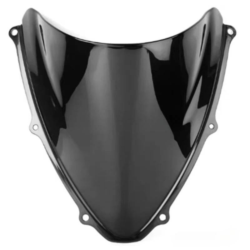 Motorrad Windschild Für Suzuki Für GSXR600 750 2006-2007 Motorrad Double Bubble Windschutzscheibe Deflektor Schutz Wind Bildschirm Motorrad Windabweiser Spoiler(Black) von TWMEU