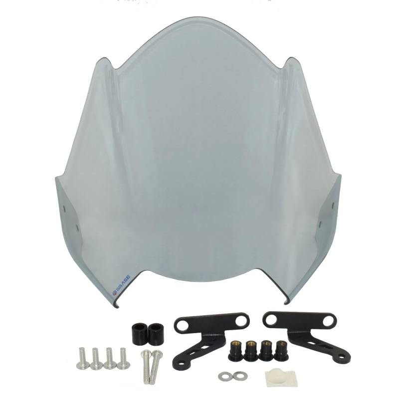 Motorrad Windschild Für Triumph Für Geschwindigkeit Für Triple 1050 S R RS 2016-2020 Motorrad Frontscheibe Windschutz Windabweiser Mit Halter Motorrad Windabweiser Spoiler(Smoke Grey) von TWMEU