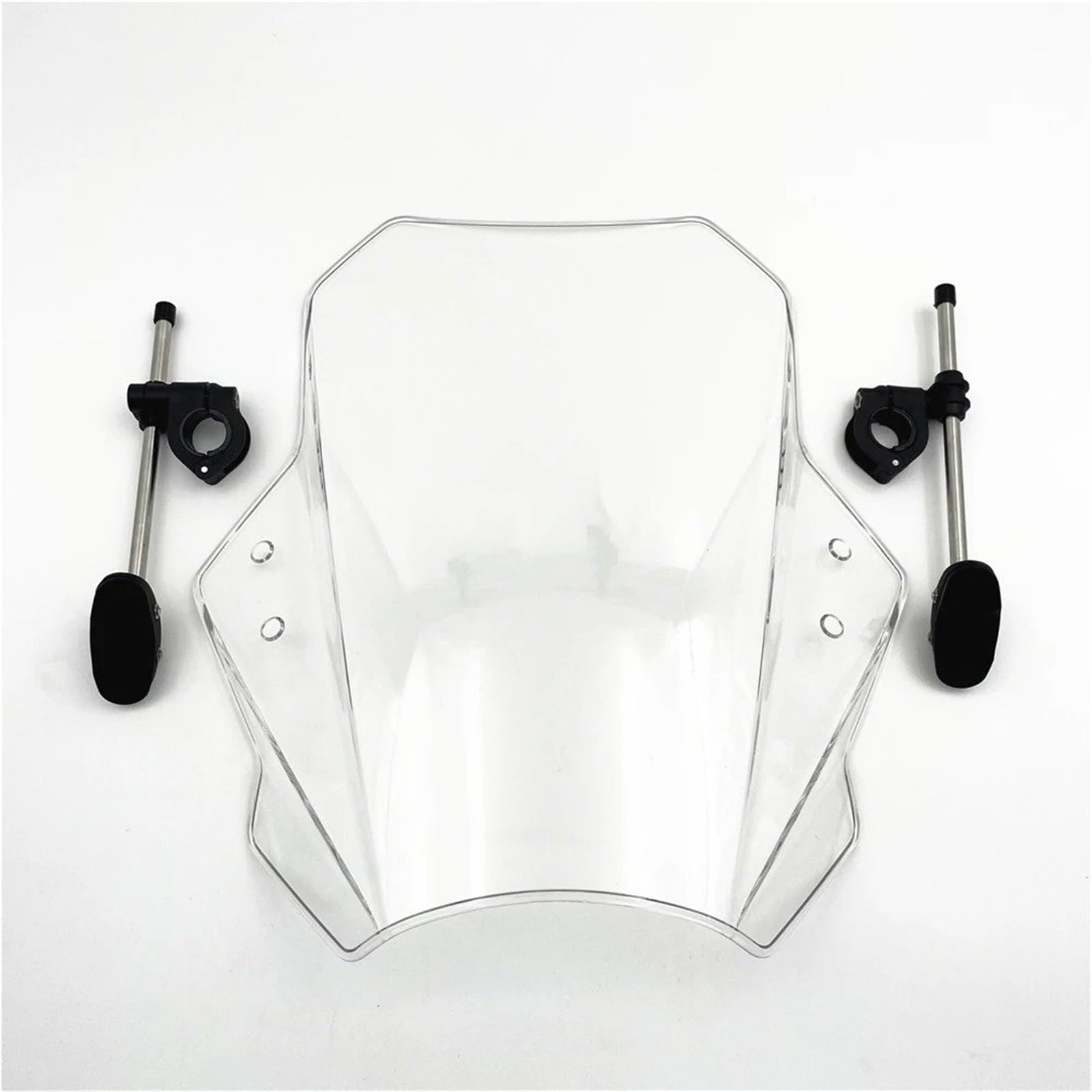 Motorrad Windschild Universal Black Edition Windschutzscheiben-Motorrad-Deflektor Variabler Windschutzscheiben-Spoiler Für Anklemmen Motorrad Windabweiser Spoiler(Clear) von TWMEU