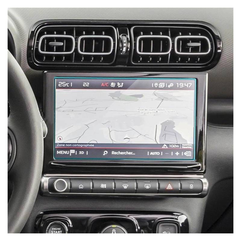 Navigation Displayschutzfolie Für Citroen Für C3 Für AIRCROSS 2021 Gehärtetem Glas Screen Protector Film Auto GPS Navigation Bildschirm Abdeckung Gehärtetes Glas Displayschutzfolie von TWMEU