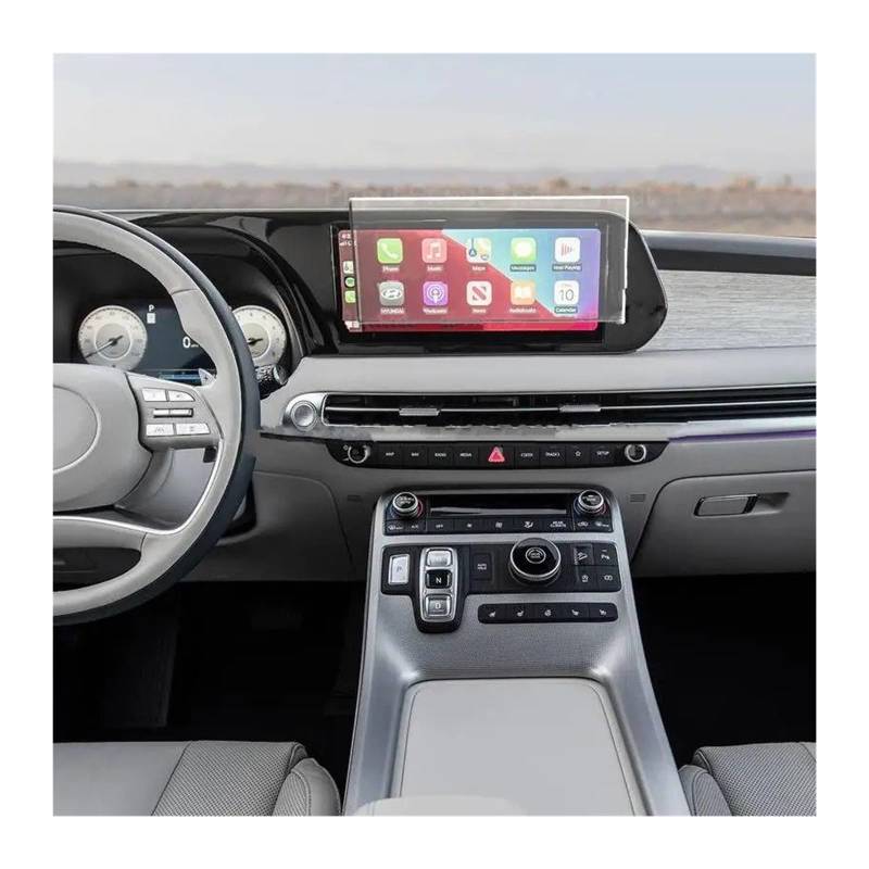 Navigation Displayschutzfolie Für Hyundai Für Palisade 2023 Gehärtetem Glas 12,3 Zoll Auto GPS Navigation Center Touch Display Screen Protector Gehärtetes Glas Displayschutzfolie von TWMEU