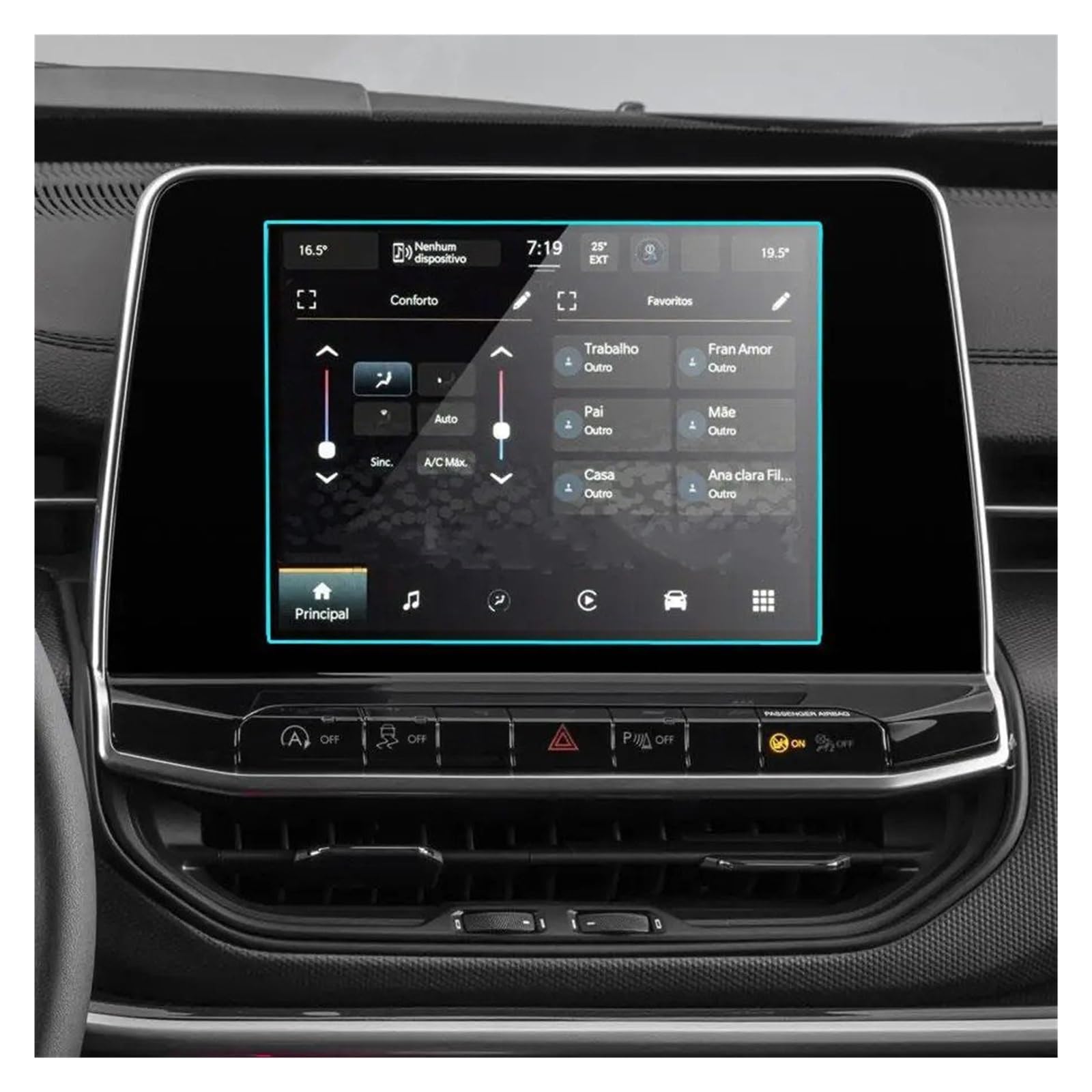 Navigation Displayschutzfolie Für Jeep Für Kompass 2021 2022 Gehärtetem Glas Screen Protector Auto Infotainment Radio Navigation Display Auto Innen Gehärtetes Glas Displayschutzfolie(8.4 inch) von TWMEU