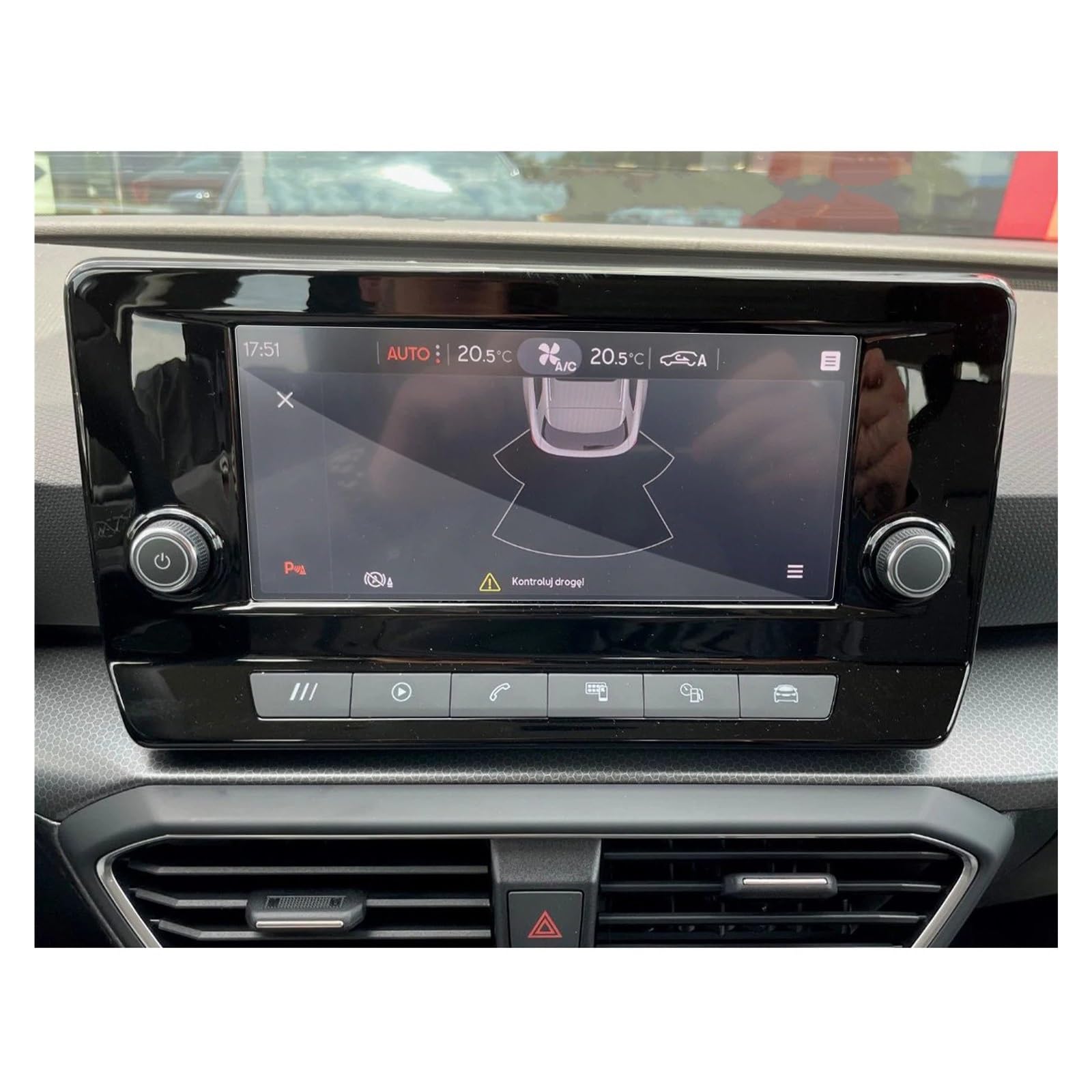 Navigation Displayschutzfolie Für Leon Für MK4 Für Ateca 2022 Auto Screen Protector 8,25 Zoll GPS Navigation Touch Center Display Auto Innen Zubehör Gehärtetes Glas Displayschutzfolie von TWMEU