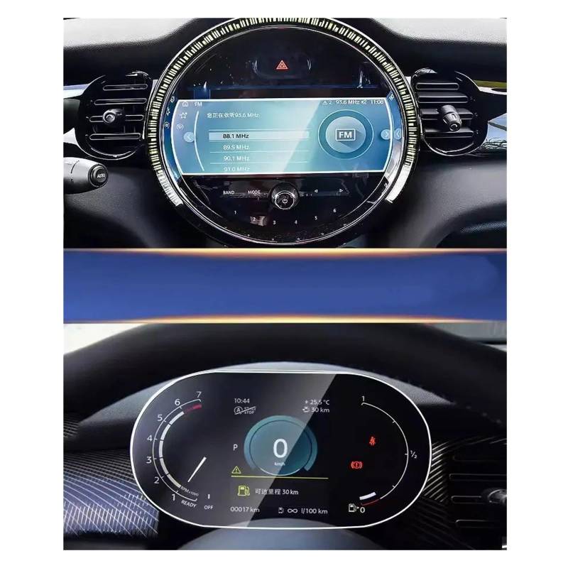 Navigation Displayschutzfolie Für Mini Für Cooper Für Countryman 2022 2023 8,8 Zoll Auto GPS Navigation Gehärtetem Glas Display-schutzfolie Innen Gehärtetes Glas Displayschutzfolie(GPS and speedometer von TWMEU