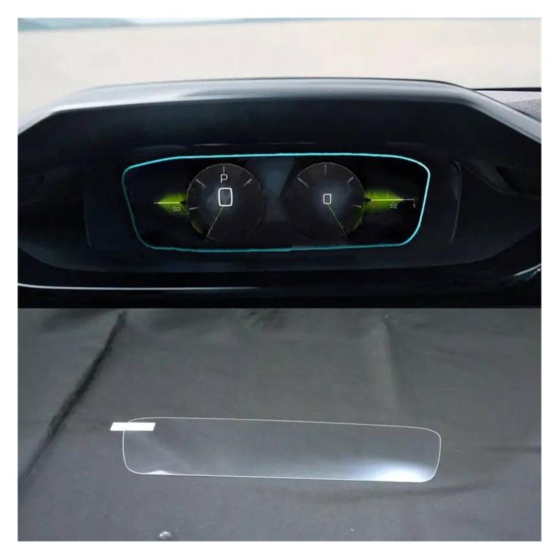 Navigation Displayschutzfolie Für Peugeot 308 408 Für GT Für Hybrid 2023 Gehärtetes Glas Screen Protector 10 Zoll Auto GPS Navigation LCD Bildschirm Anti-scratch-Film Gehärtetes Glas Displayschutzfoli von TWMEU