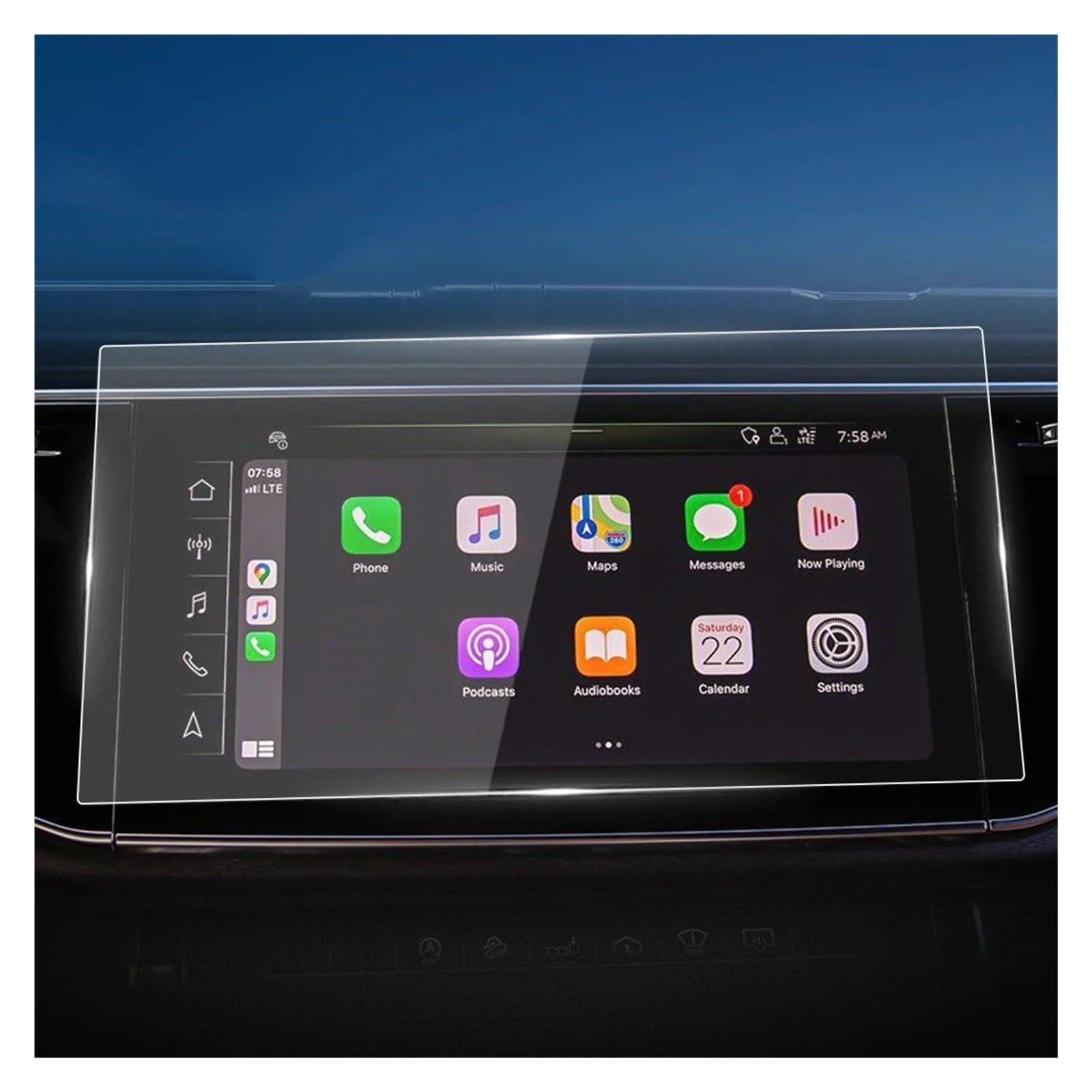 Navigation Displayschutzfolie Für Q7 2023 Auto Aufkleber Screen Protector Navigator Display Gehärtetem Glas Schutz Film Auto Fahrzeuge Gehärtetes Glas Displayschutzfolie(HD) von TWMEU