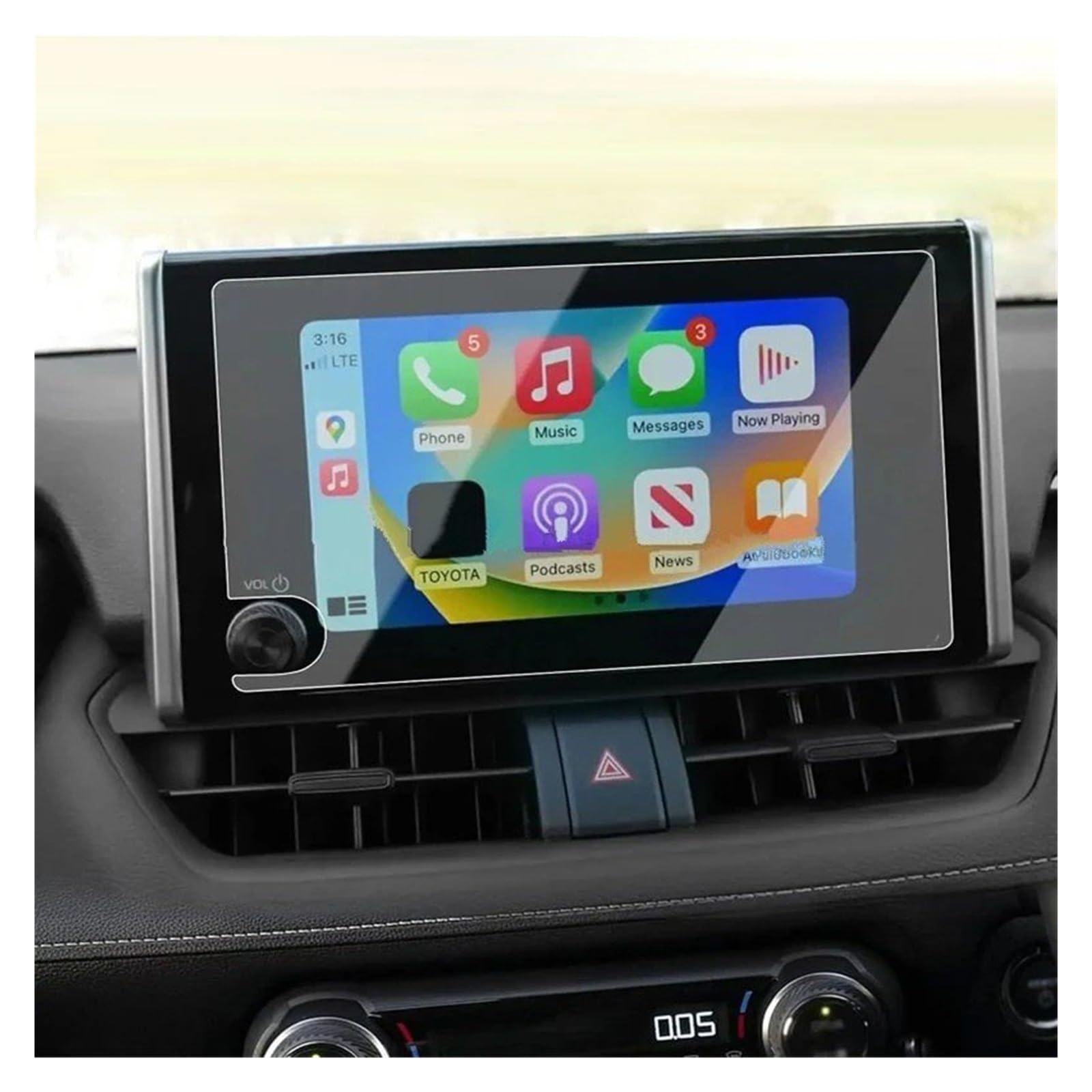 Navigation Displayschutzfolie Für Toyota Für RAV4 2023 2024 Gehärtetem Glas Screen Protector 8 Zoll Auto LCD Gps Navigation ToushScreen Anti-scratch Film Gehärtetes Glas Displayschutzfolie(Left hand d von TWMEU