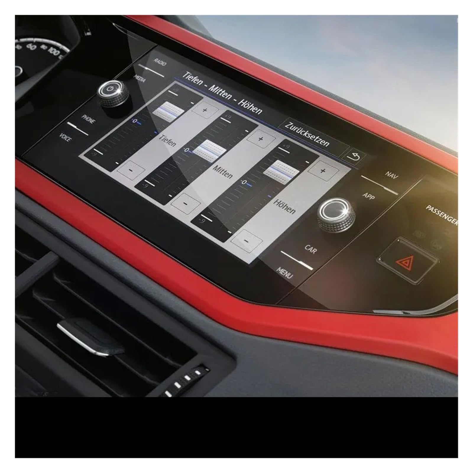 Navigation Displayschutzfolie Für VW Für Polo 6 Für Discover Für Media 2019 Gehärtetem Glas Screen Protector 8 Zoll Auto Navigation Bildschirm Gehärtetes Glas Displayschutzfolie von TWMEU