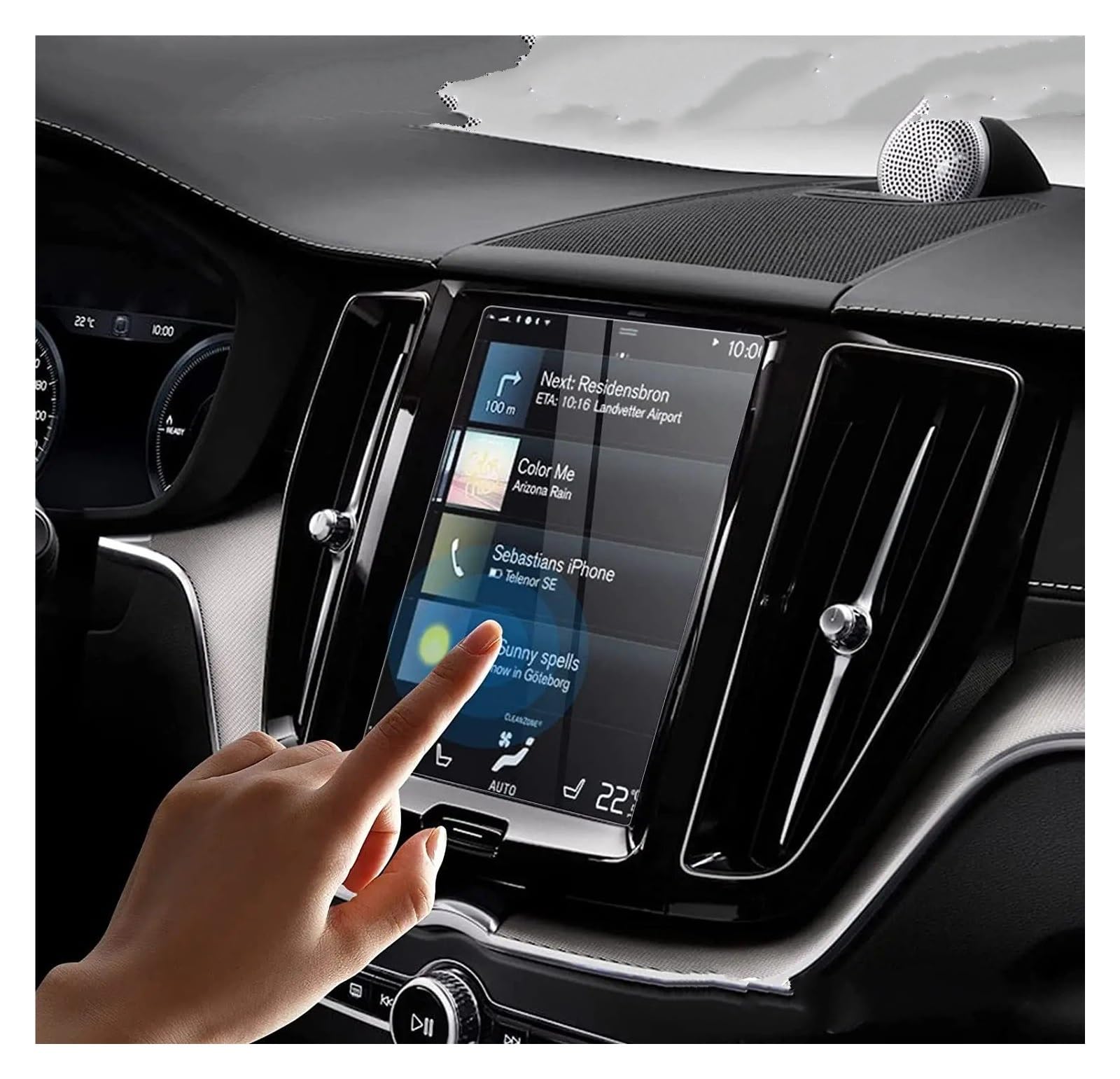 Navigation Displayschutzfolie Für Volvo Für V90 Für XC90 Für S90 Für XC60 2016-2021 Screen Protector Gehärtetem Glas Navigation Touchscreen Schutz Film Gehärtetes Glas Displayschutzfolie von TWMEU