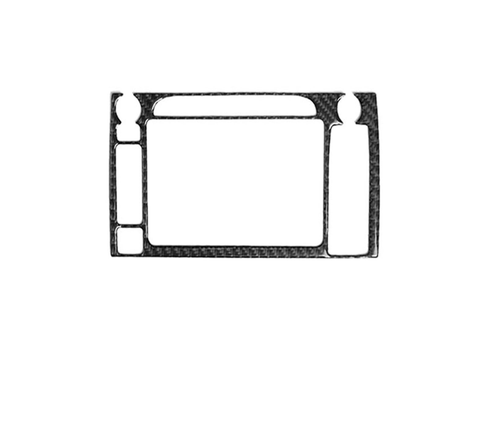 Zentralsteuerung Innere Für Cayenne Sport SUV 2003-2010 Zentrale Navigation Panel Auto Innen Aufkleber Korative Zubehör Nachahmung Carbon Faser Zentral Panel Innere Aufkleber(Black panel 1x) von TWMEU