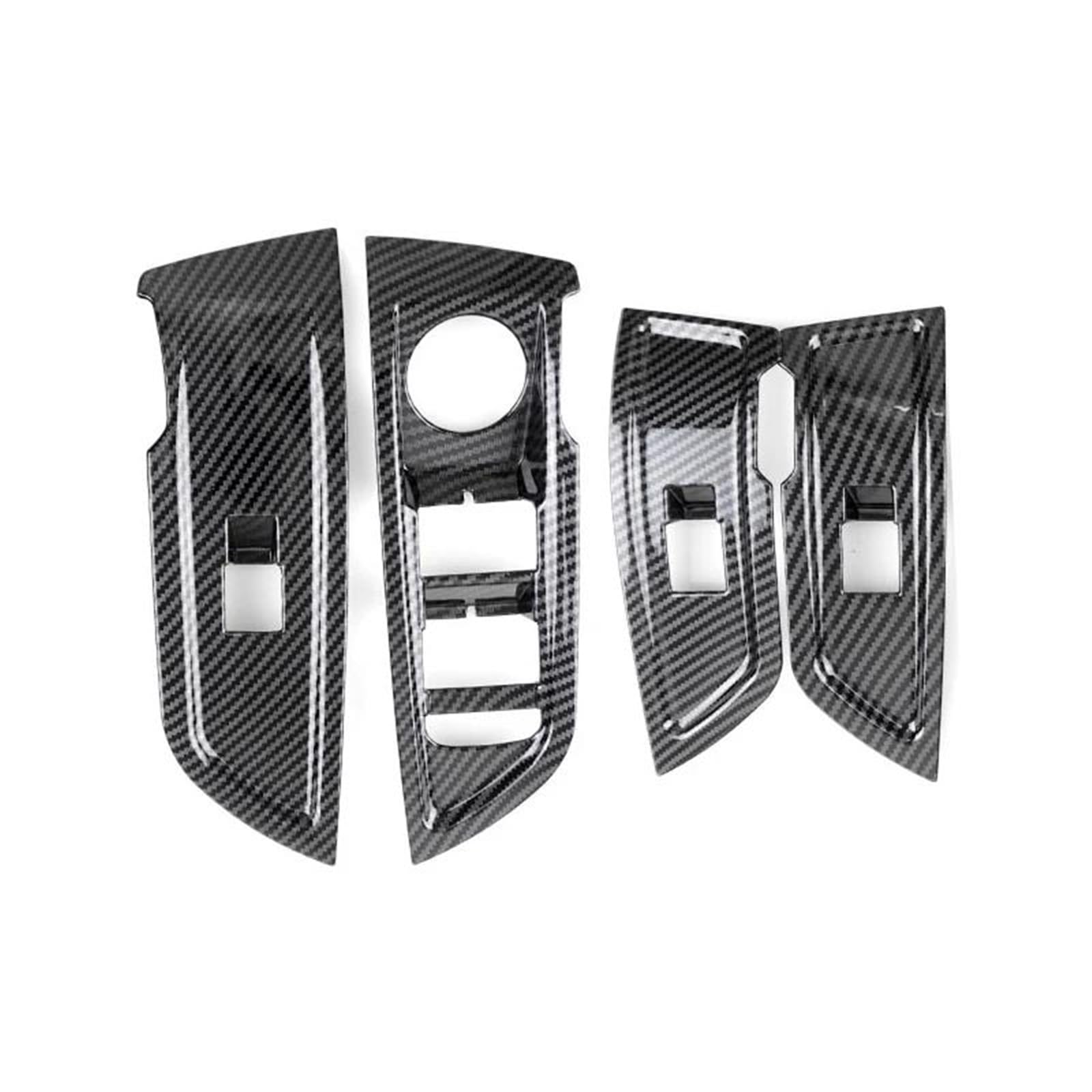 Zentralsteuerung Innere Für Q5 FY 2018-2021 ABS Carbon Faser Auto Tür Fenster Glas Schalter Taste Armlehne Panel Abdeckung Trim LHD Innen Zubehör Zentral Panel Innere Aufkleber von TWMEU