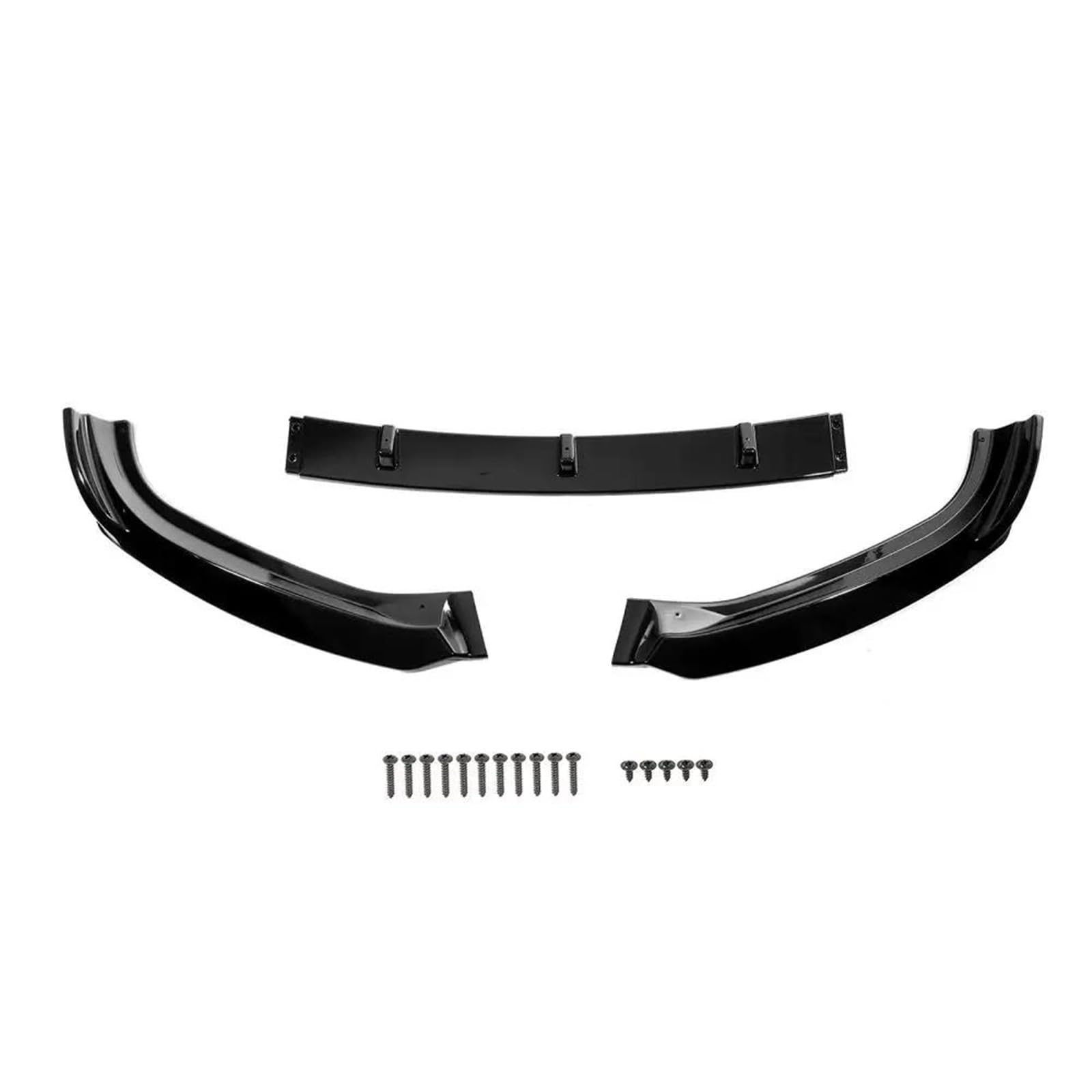 Frontspoiler Lippe Für 1er F20 Limousine Basis 116i 118i 120i 2017-2019 Auto Vorderen Stoßfänger Lip Spoiler Diffusor Protector Deflektor Spoiler(Glänzend schwarz) von TWOMEM