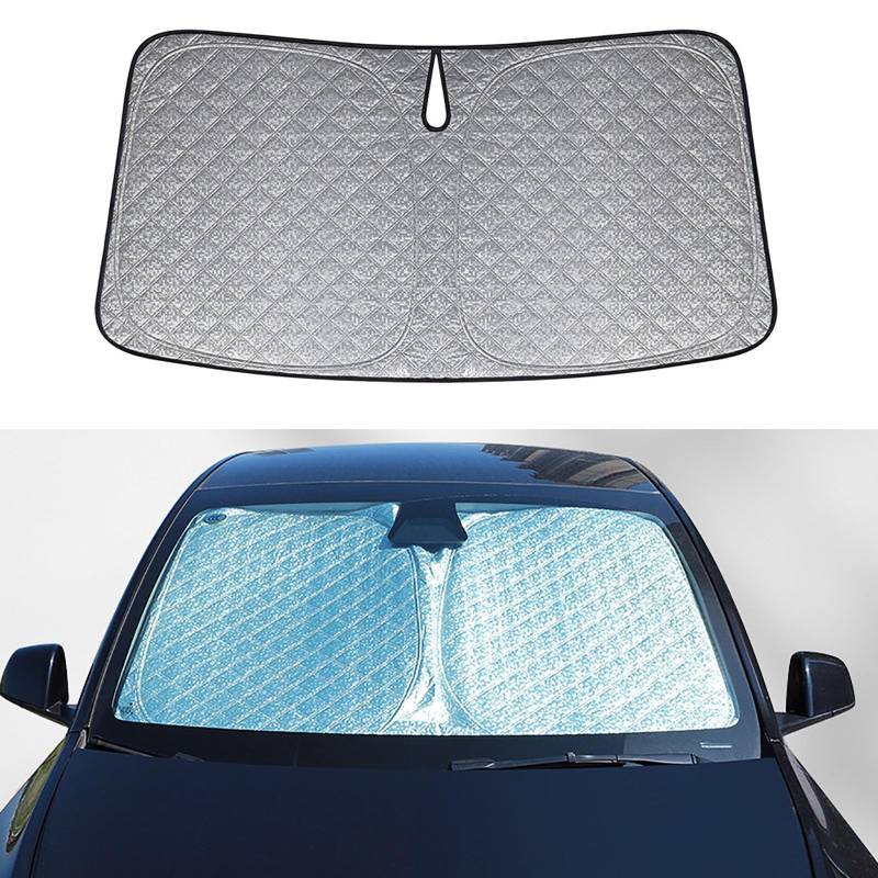 Auto-Windschutzscheiben-Sonnenschutz, Blockiert UV-Strahlen, Sonnenblendenschutz, Kompatibel mit Audi Q3 2019+ von TWQBHSH