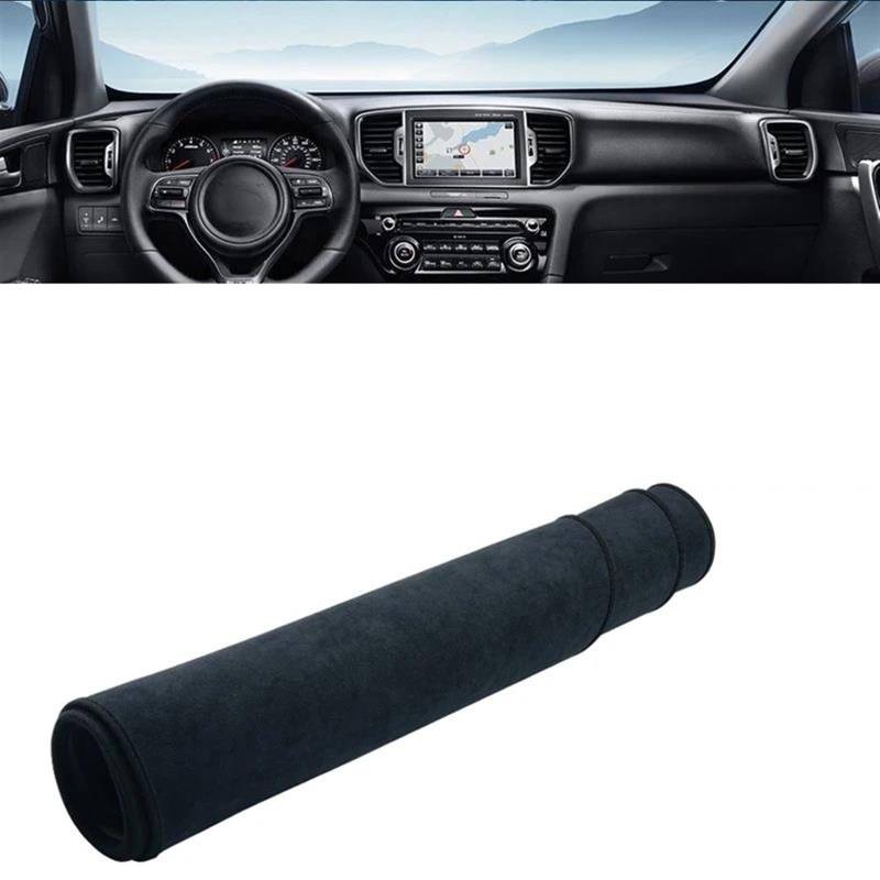 Armaturenbrettabdeckung Dash Mat Teppich Für Kia Für Sportage 4 QL 2016 2017 2018 2019 2020 2021 Auto-Armaturenbrett-Sonnenschutz-Abdeckungspolster Schreibtischmatten(B Black LHD) von TWTUSE