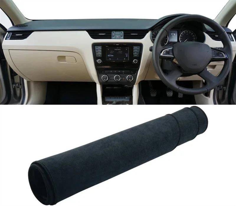 Armaturenbrettabdeckung Dash Mat Teppich Für Skoda Für Octavia A7 MK3 5E 2013-2016 2017 2018 2019 Auto Armaturenbrett Abdeckung Dash Matte Sonnenschutz rutschfeste Pad(B RHD Black) von TWTUSE