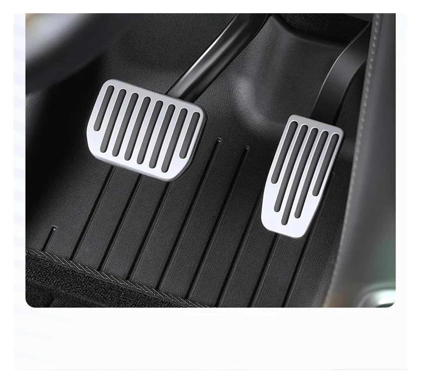 Bremspedal Pedale Für Tesla Für Modell Y 2017 2018 2019 2020 2021 2022 Fuß Pedal Pads Accelerator Gas Kraftstoff Bremspedal Rest Pedal Matte Abdeckung Pedale Abdeckung(Silber 2St) von TWTUSE