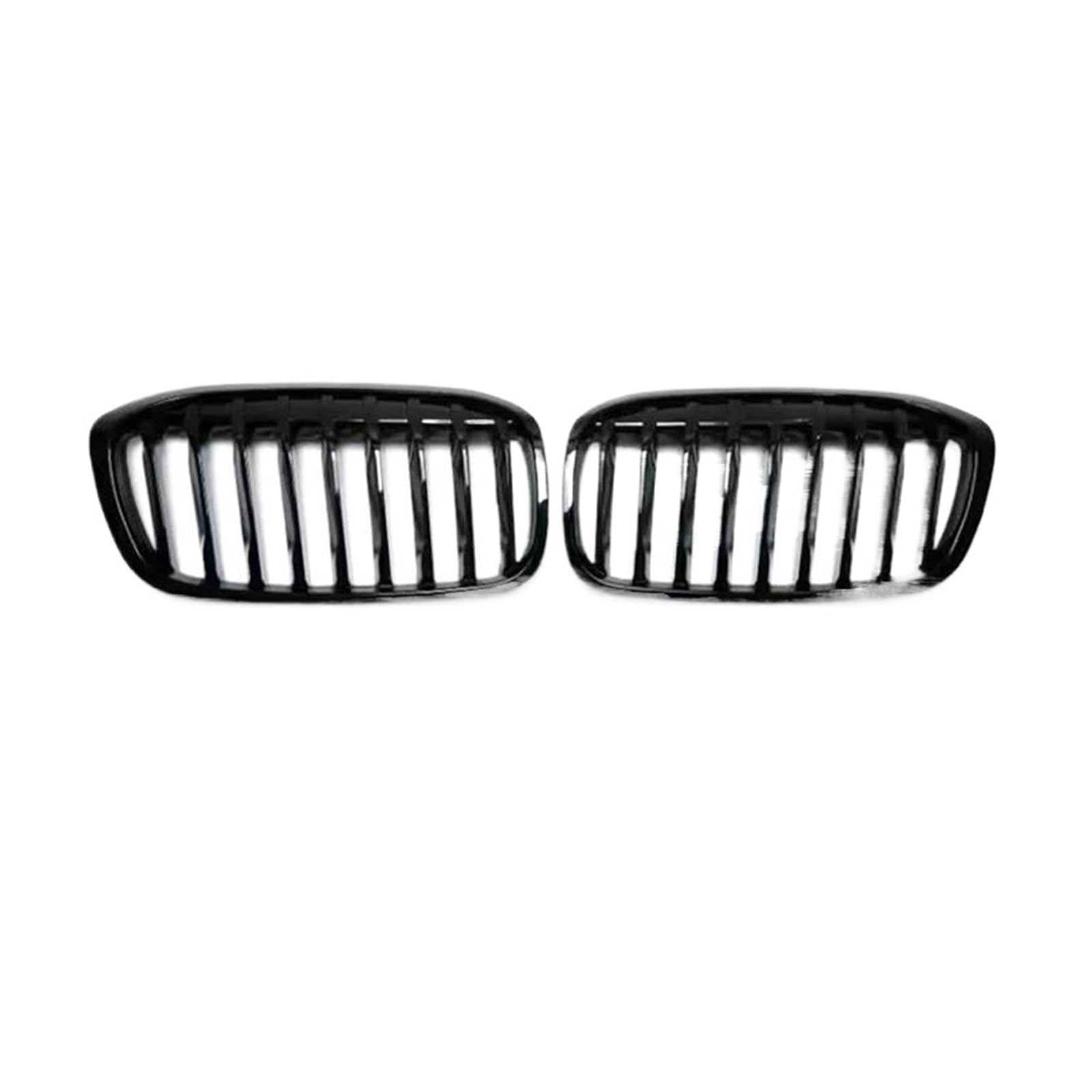 Front Kühlergrille Für 2er F45 F46 2014-2015 2016 2017 2018 2019 2020 Schwarz Glänzend Nierengitter Auto Frontstoßstangengitter Renngrill Kühlergitter(Single Slat 18-20) von TWTUSE